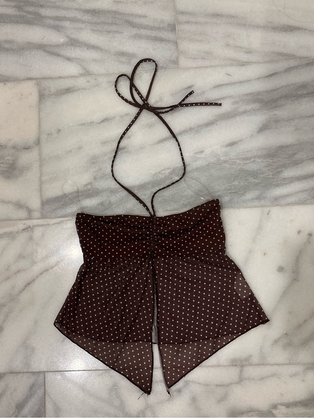 Polka Dot Brown Halter Women Shorts